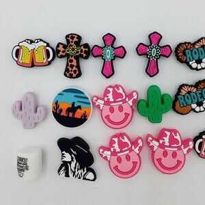 15 piece country cowboy theme silicone beads